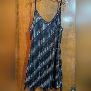 Southern Fried Chics sparkle fringe dress XL